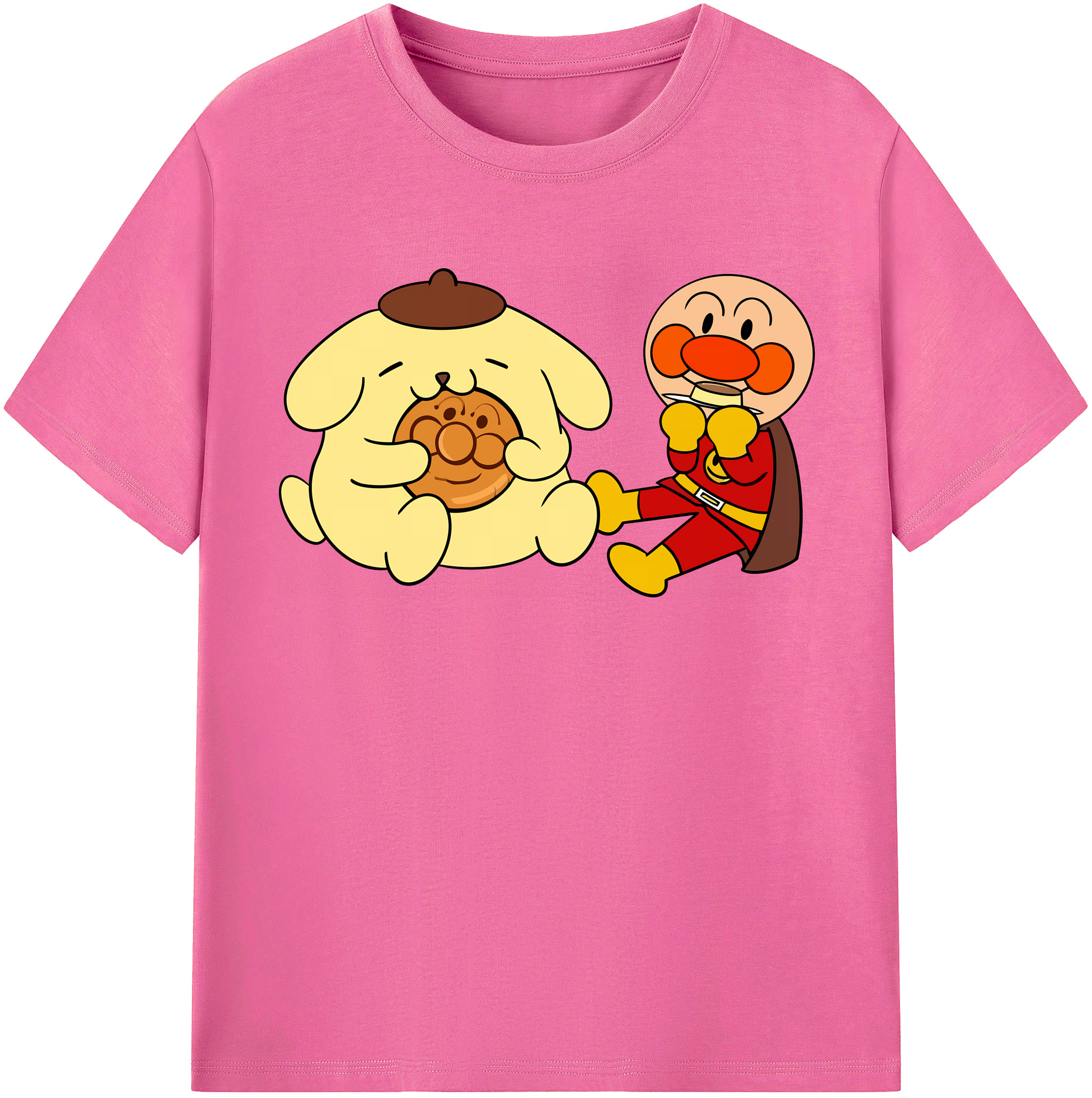 （画像用） アンパンマン Anpanman レディースカジュアルプリントTシャツ（綿100％）